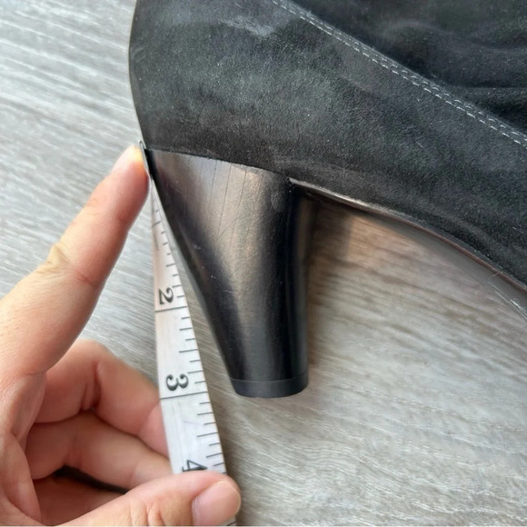 Clarks Indigo Black Suede Leather Heel Ankle Bootie Boots - Picture 13 of 15